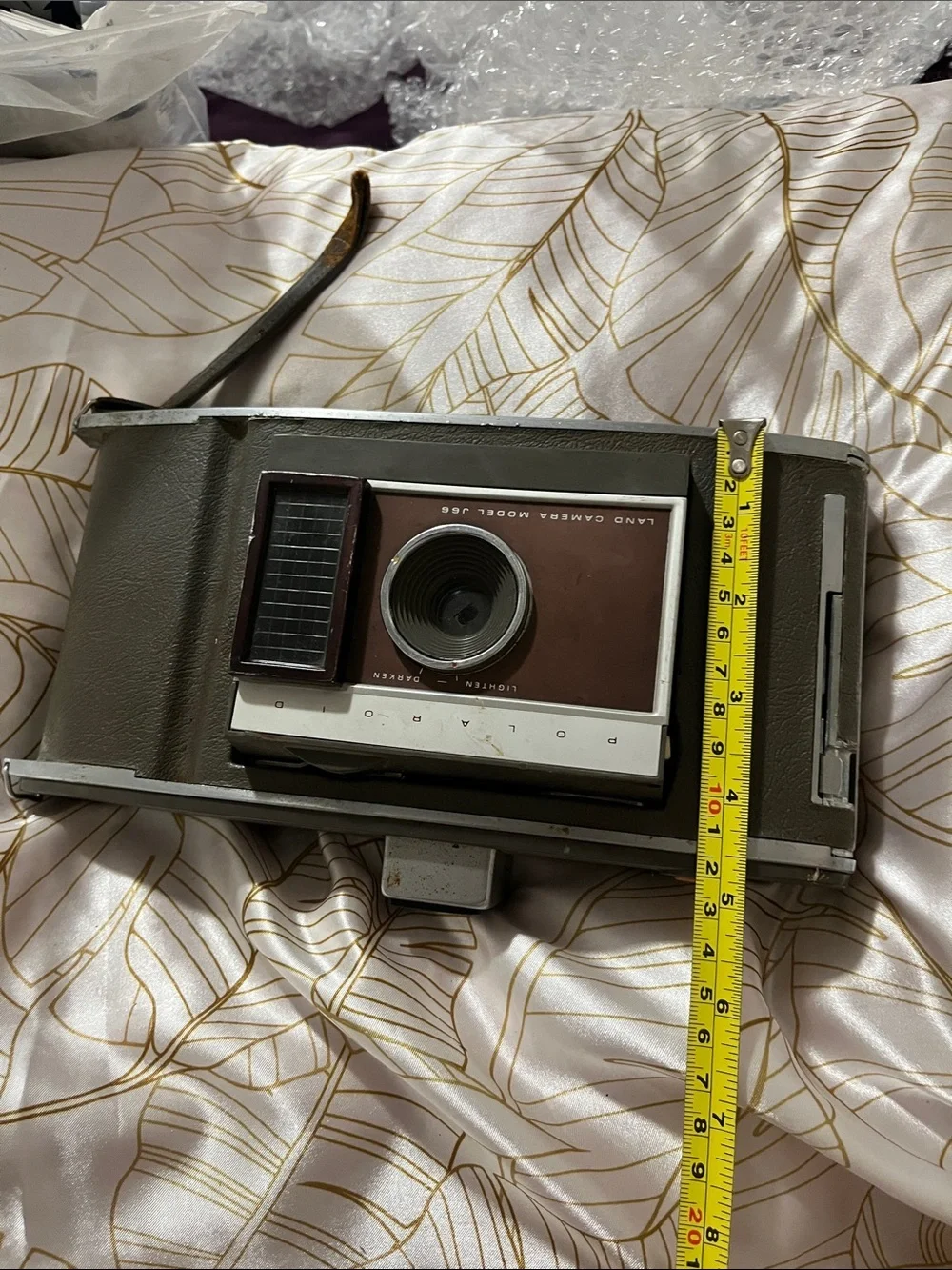 Polaroid Land Camera in Brown and Silver